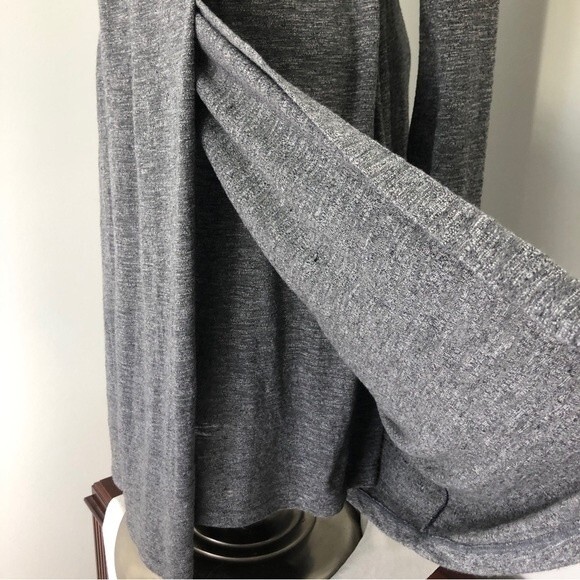 Athleta Dress Womens Small Gray Heathered Wrap It Up Long Sleeve Knit Surplice - Picture 15 of 16